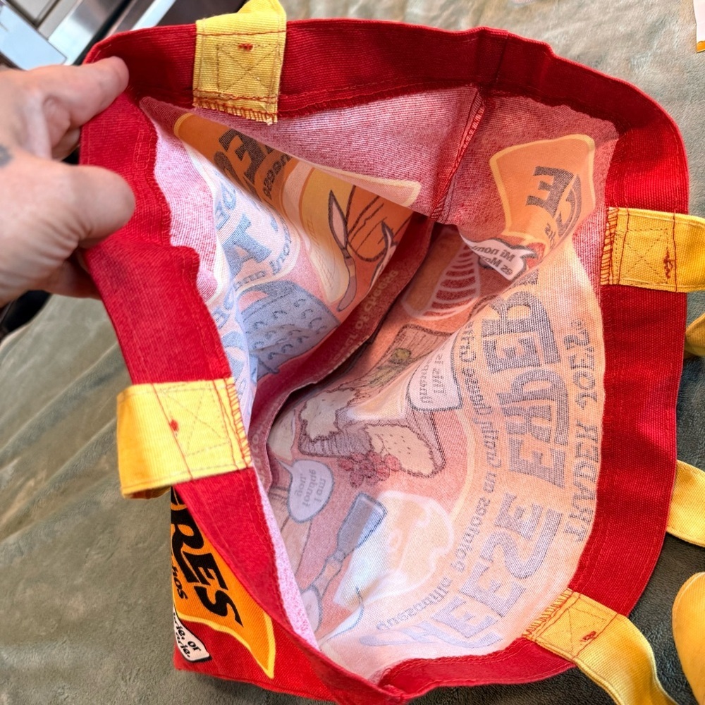 NEW Trader Joe’s Reusable Tote Bag Bundle (2) - Cheese - Picture 4 of 16